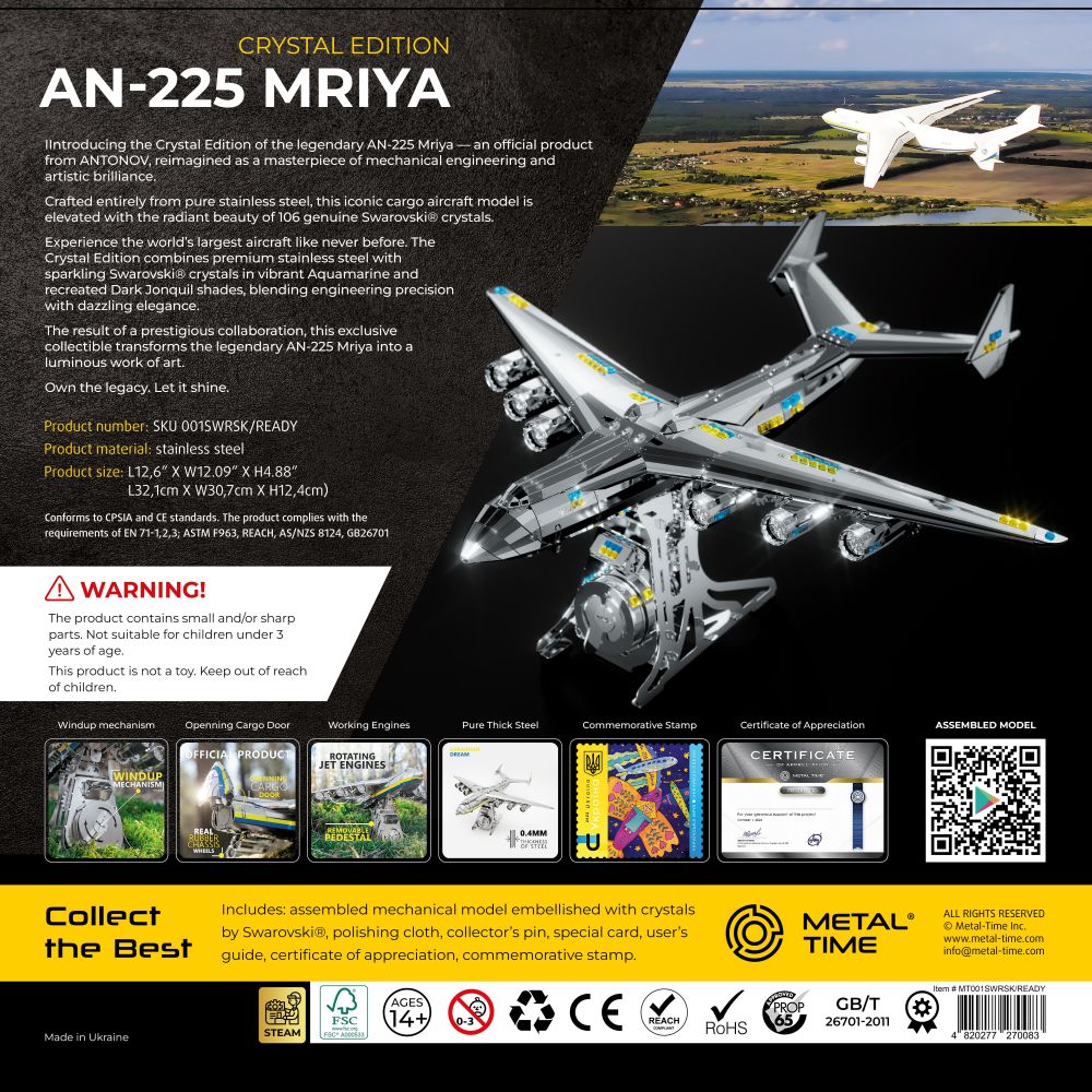 AN-225 MRIYA EMBELLISHED WITH SWAROVSKI® CRYSTALS
