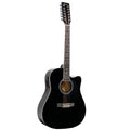 NNEDPE 12-String Acoustic Guitar with EQ - Black-0