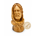 Jesus Christ Hooded Bust – Handcrafted Olive Wood Sculpture from Bethlehem-0