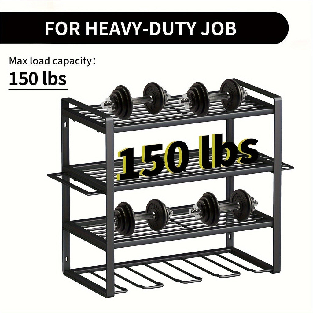 4-Layer Wall Mount Drill Holder Rack Organizer
