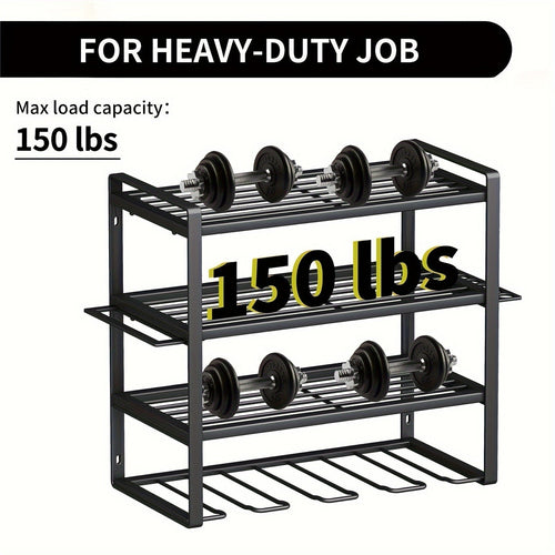 4-Layer Wall Mount Drill Holder Rack Organizer