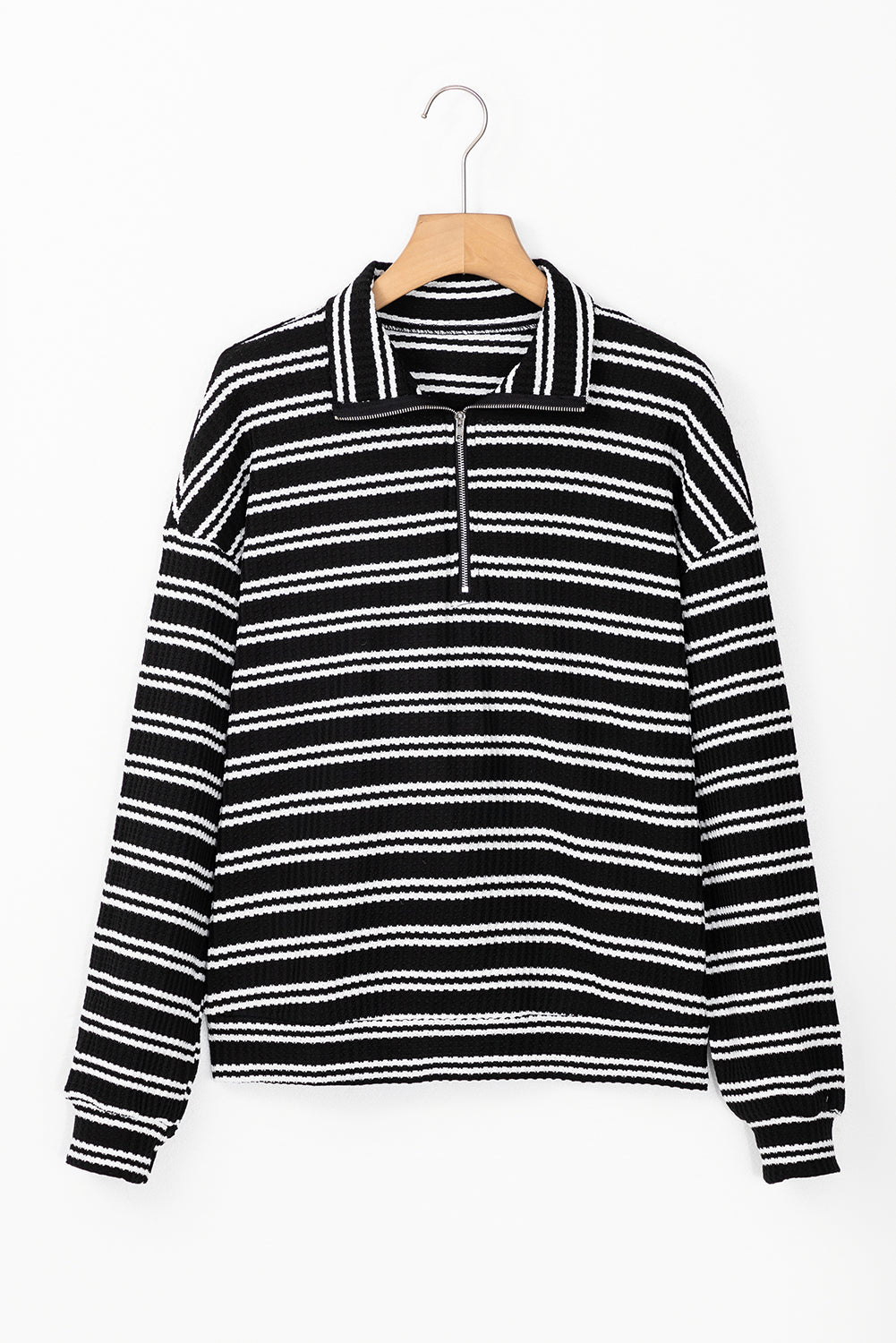 Carol Zip Collar Long Sleeve Top-4