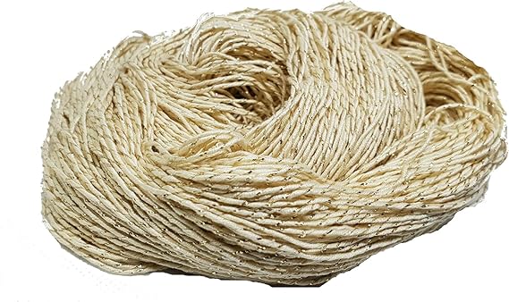 Knitsilk Sparkle Silk Yarn: Silk Shimmer Sparkle - Knit, Crochet, Weave, Baby Yarns 150 Yard 50 GR (WHITE)-0