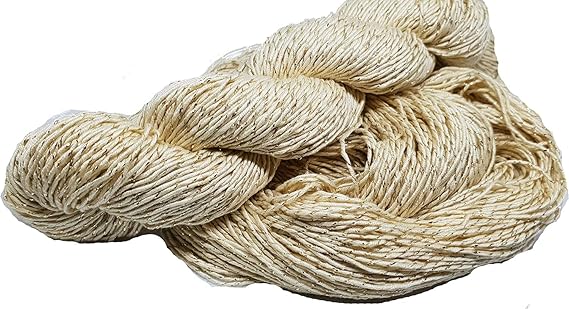 Knitsilk Sparkle Silk Yarn: Silk Shimmer Sparkle - Knit, Crochet, Weave, Baby Yarns 150 Yard 50 GR (WHITE)-3