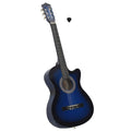 Vidaxl 6-String Cutaway Guitar Western Classical 38 Tone Blue-0
