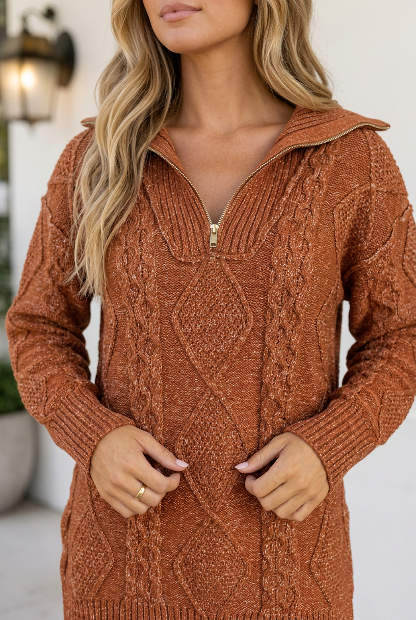 Keith Knit Drop Shoulder Long Sweater-2