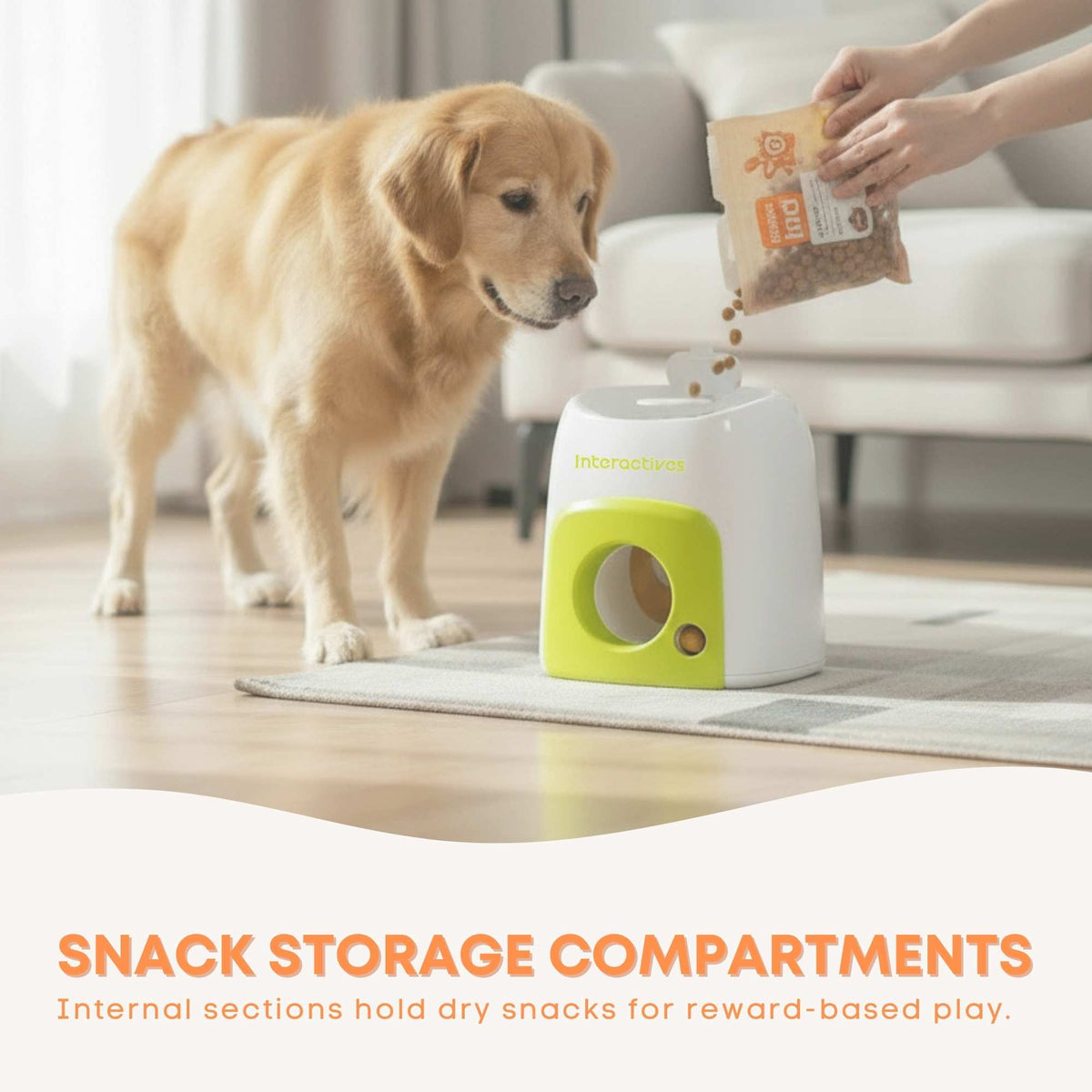 AFP Interactive Treat Reward Dog Toy - Enrichment Play Ball Drop Snack Dispenser-3
