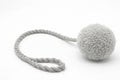 Wool Pom Tug Toy - Grey-0