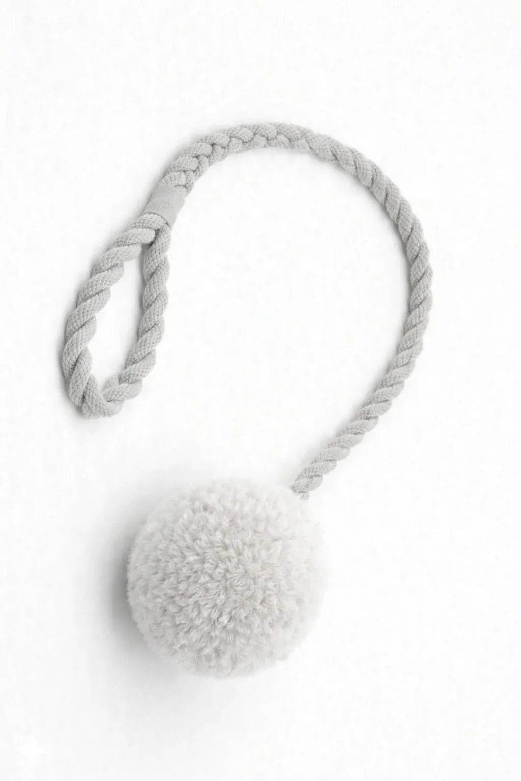Wool Pom Tug Toy - Grey-1