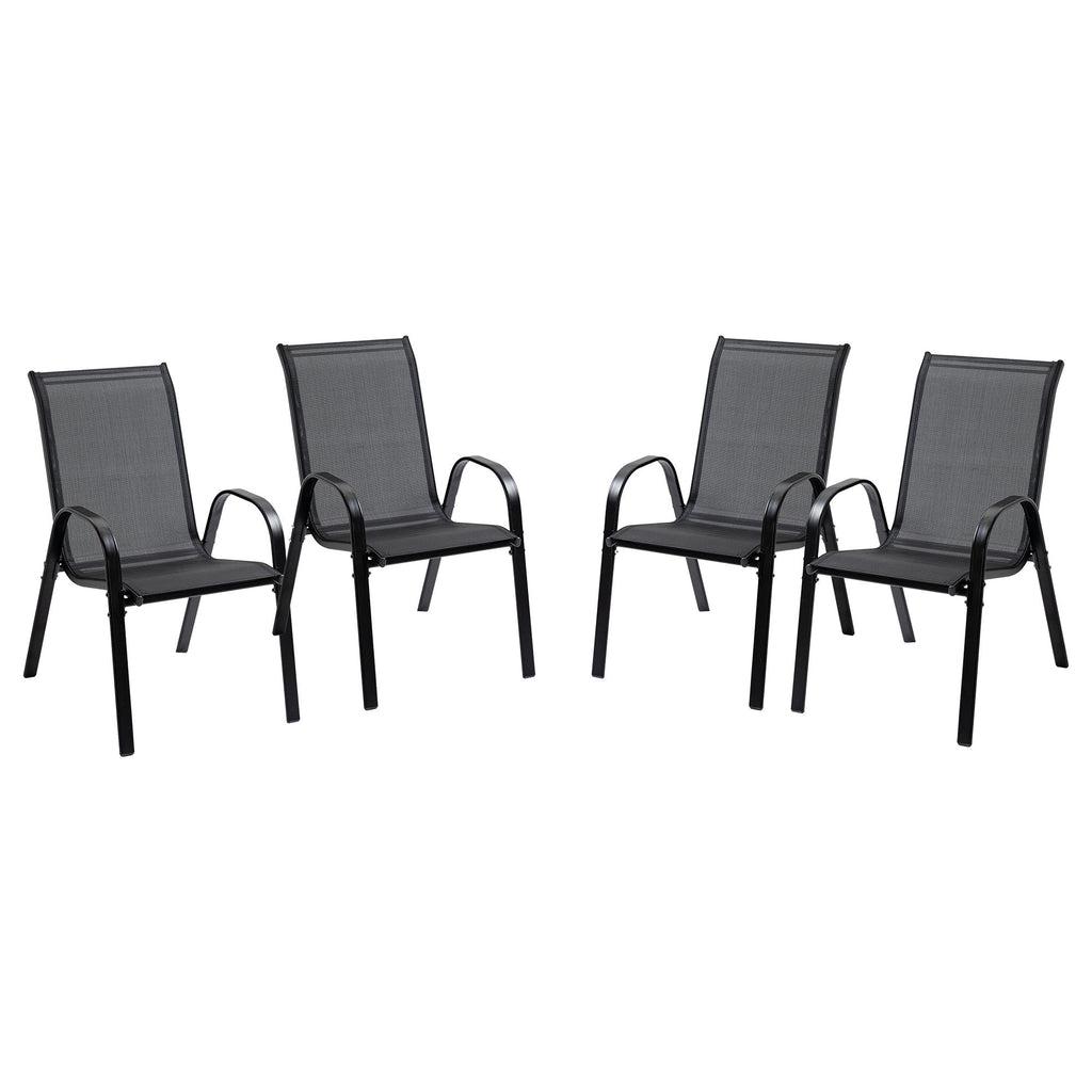 4-Piece Dining Chair Set with Armrests-2