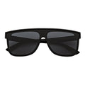 AEON - Square Flat Top Shield Polarized Sunglasses Mono  Black Smoke-0