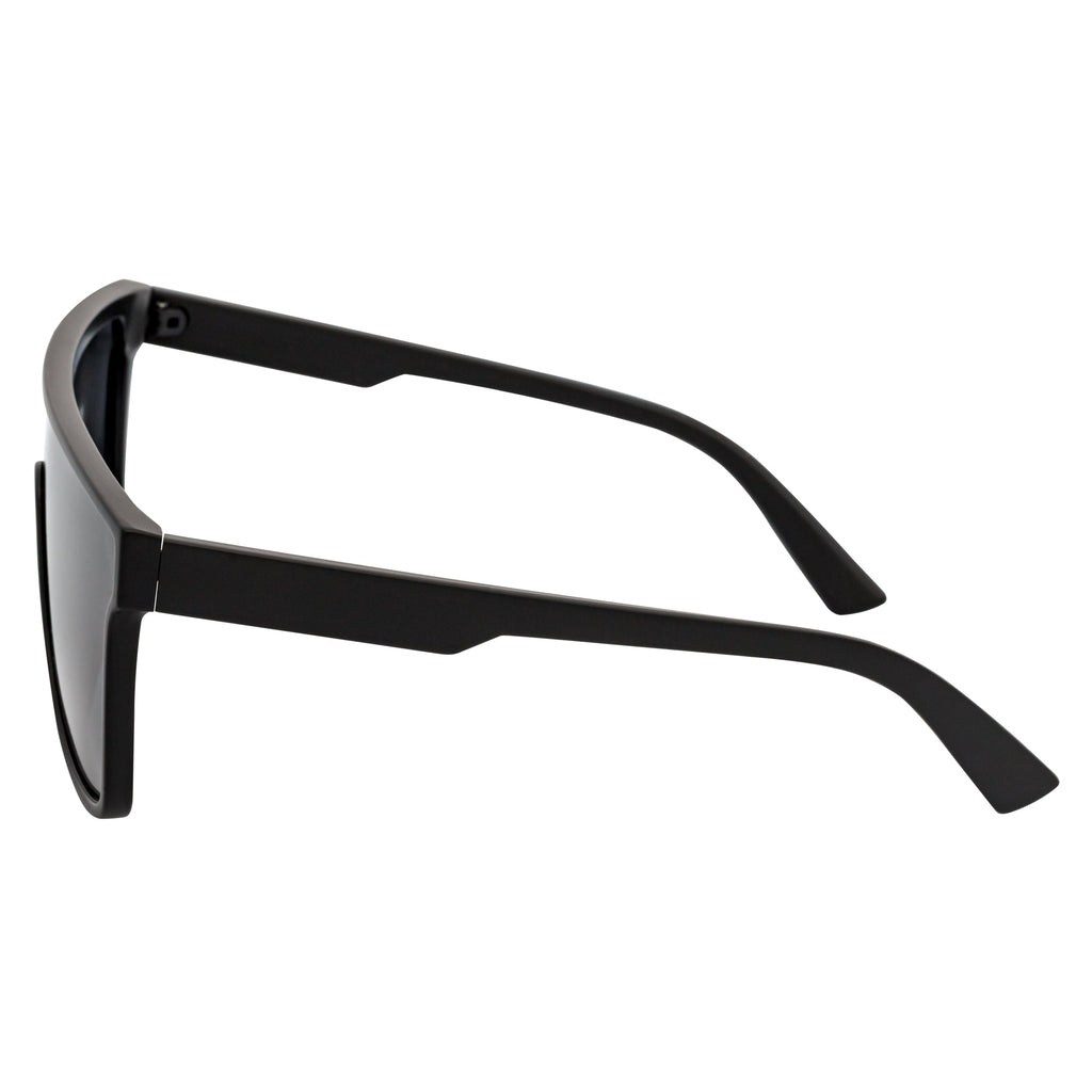 AEON - Square Flat Top Shield Polarized Sunglasses Mono  Black Smoke-3