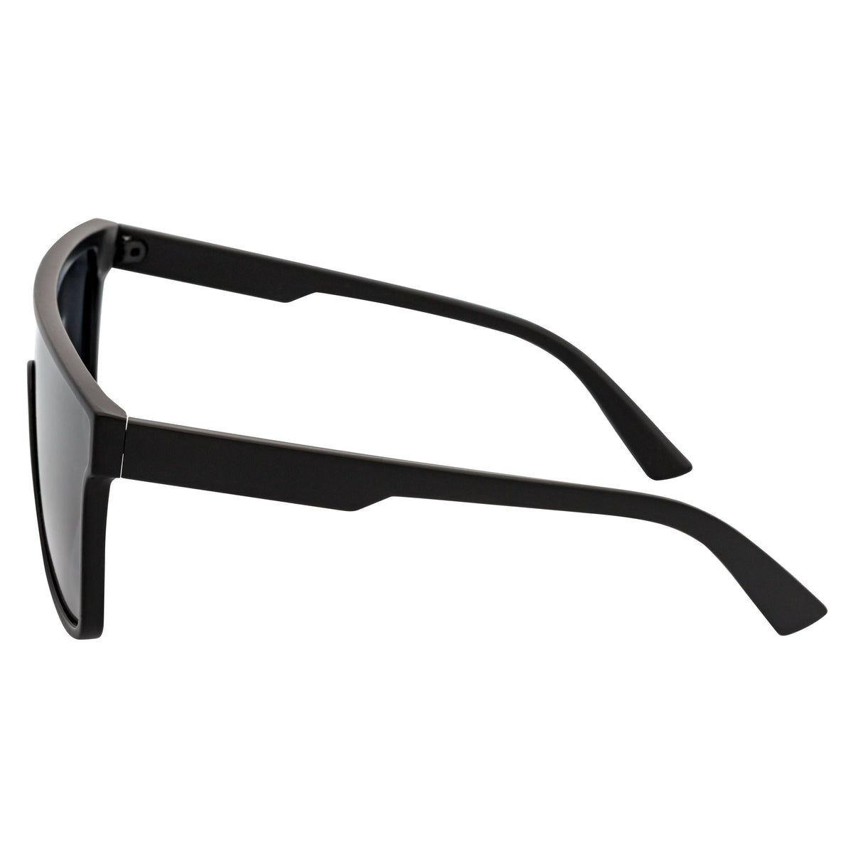 AEON - Square Flat Top Shield Polarized Sunglasses Mono  Black Smoke-3