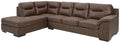Maderla - Left Arm Facing Corner Chaise 2 Pc Sectional - Walnut
