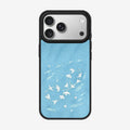 Casey Birds and Fish Ocean Blue Magnetic Matte Phone Case – Anti-Fingerprint Protective Cover-0