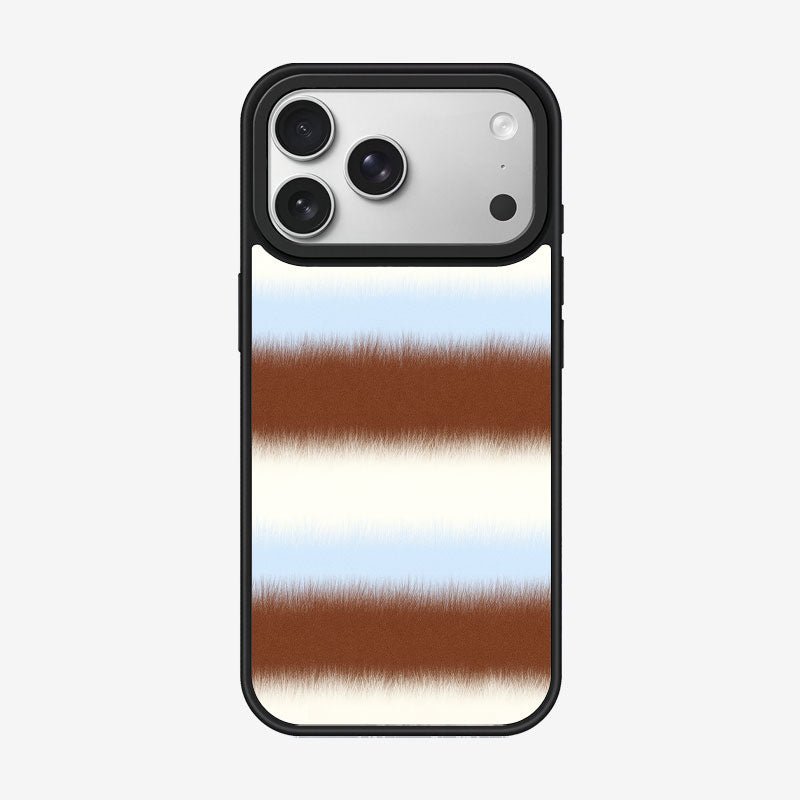 Casey Fuzzy Knit Stripe Series AG Matte Phone Case – Cozy Textured Stripe Protective Cover-0