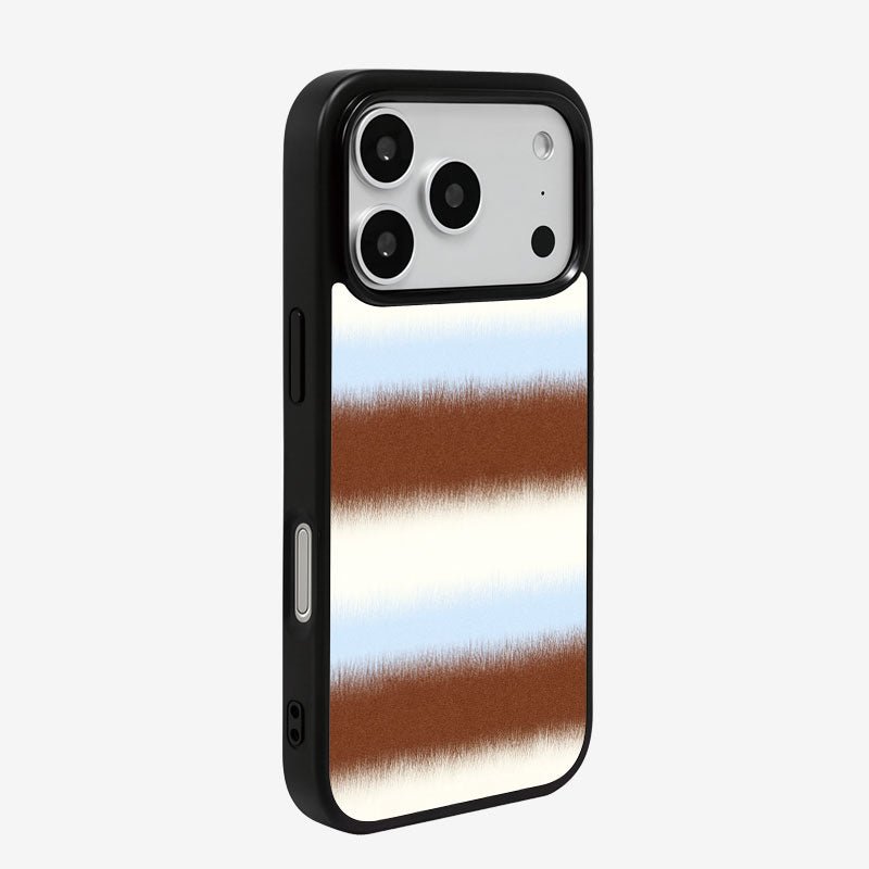 Casey Fuzzy Knit Stripe Series AG Matte Phone Case – Cozy Textured Stripe Protective Cover-1