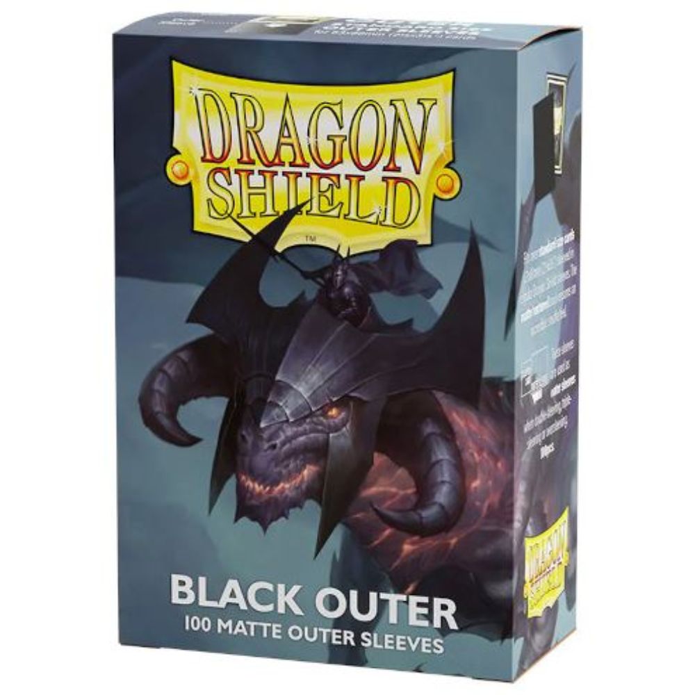 Dragon Shield - Standard Size Outer Sleeves 100pk - Matte Black-0