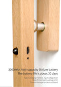 Extended Solid Wood Wall Vase Lamp with Motion Sensor-4