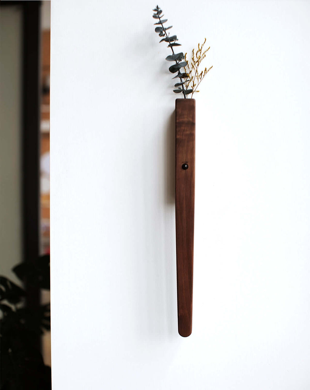 Extended Solid Wood Wall Vase Lamp with Motion Sensor-5
