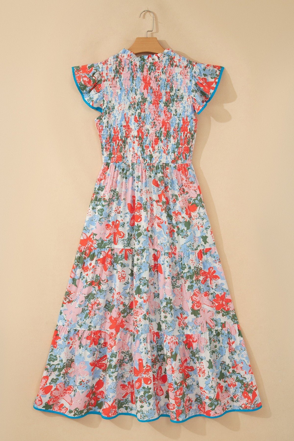 Nina Flutter Sleeve Long Dress-4