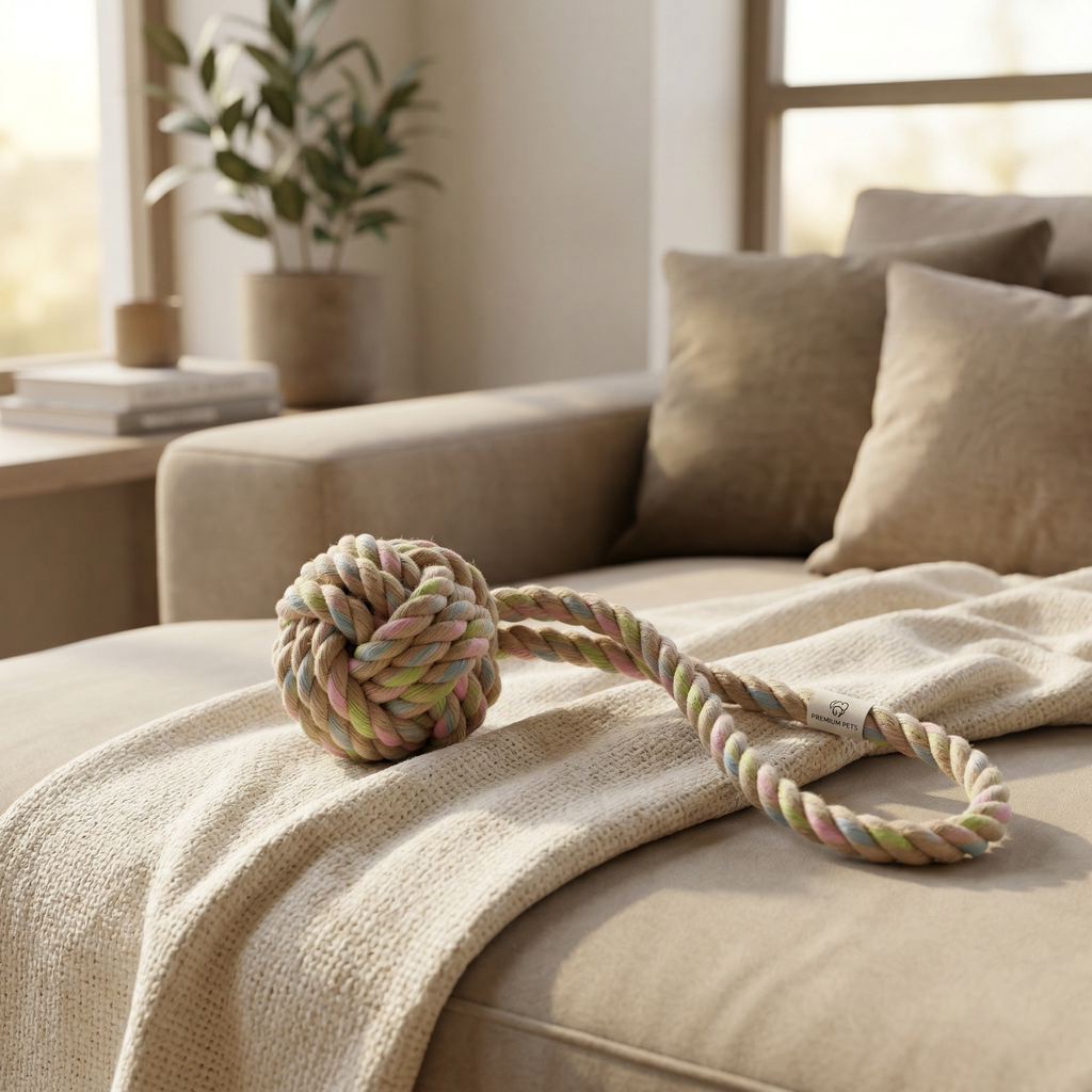 Rainbow Joy Hemp Rope Tug Toys ｜Small and Large-3