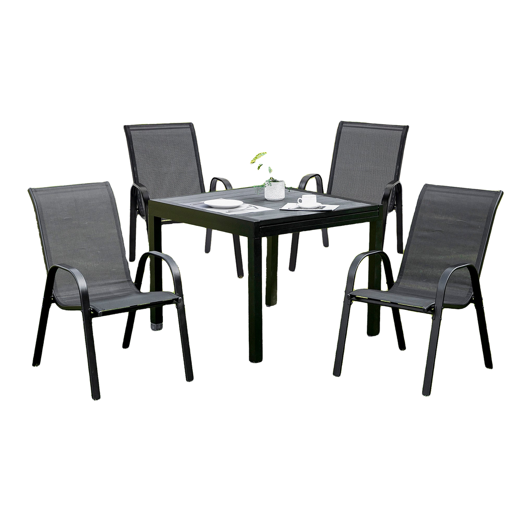 4-Piece Dining Chair Set with Armrests-0