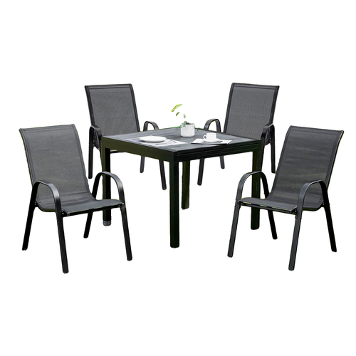 4-Piece Dining Chair Set with Armrests-0